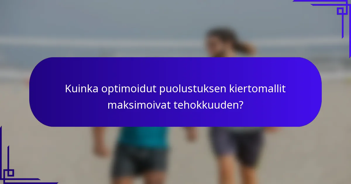 Kuinka optimoidut puolustuksen kiertomallit maksimoivat tehokkuuden?