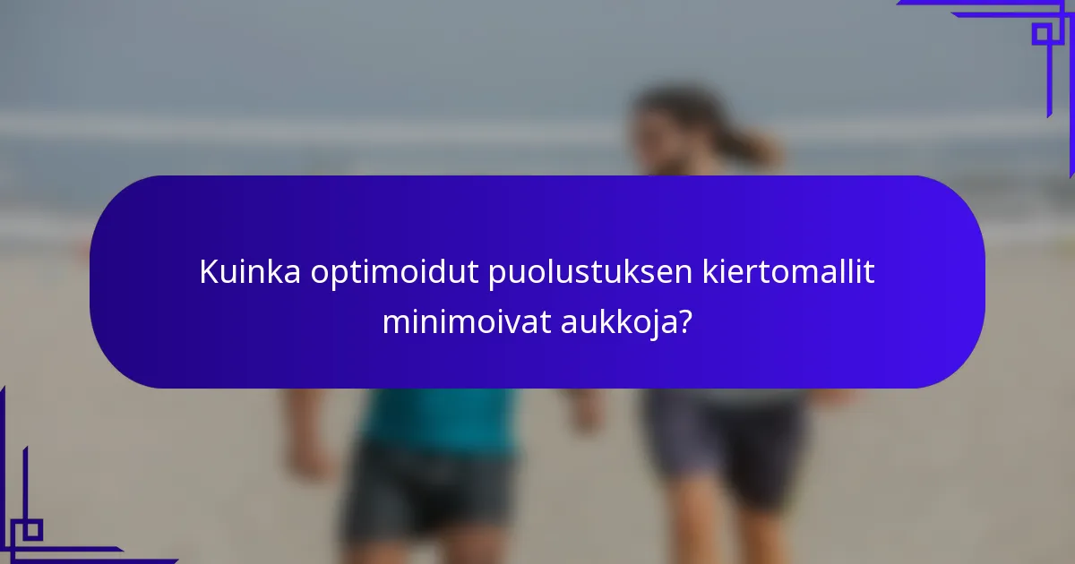 Kuinka optimoidut puolustuksen kiertomallit minimoivat aukkoja?